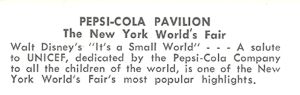 Reverse — Pepsi-Cola exhibitor postcard