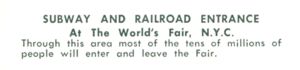 Reverse — Subway and Railroad Entrance unauthorized postcard