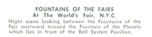 Reverse — Fountains of the Fair unauthorized postcard