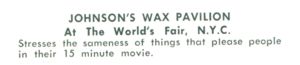 Reverse — Johnson's Wax unauthorized postcard