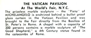 Reverse — The Vatican Pavilion unauthorized postcard