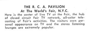 Reverse — The R.C.A. Pavilion unauthorized postcard