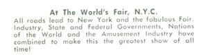 Reverse — Air View of the Fair unauthorized postcard