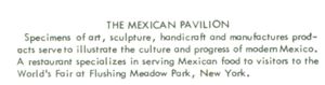 Reverse — Mexican Pavilion unauthorized postcard