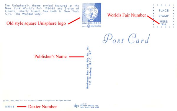 Illustration identifying Official Post Cards of the Fair — part 1
