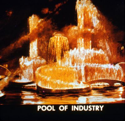 Architect's rendering of the Fountain of the Planets