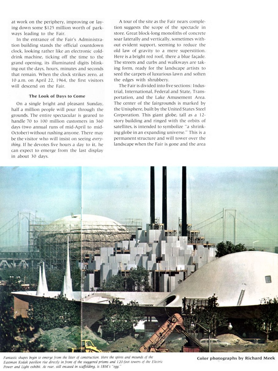 Official Preview New York World's Fair 1964/1965 — page from the Official Preview Book
