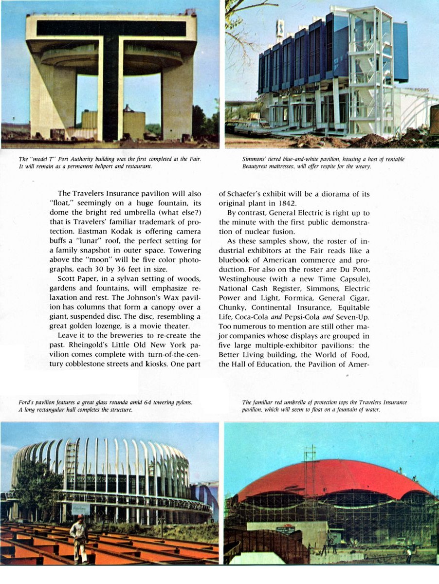 Official Preview New York World's Fair 1964/1965 — page from the Official Preview Book