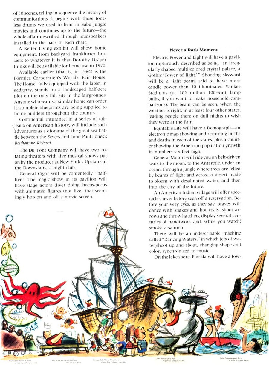 Official Preview New York World's Fair 1964/1965 — page from the Official Preview Book