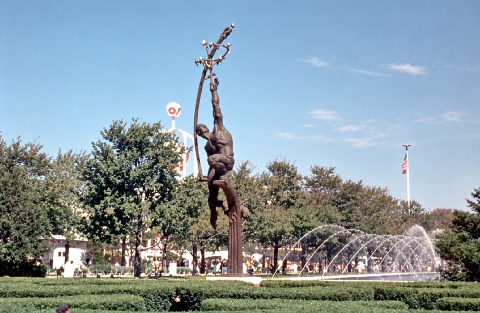 The Rocket Thrower sculpture at the 1964/1965 New York World’s Fair