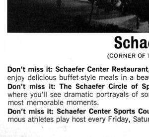 Schaefer Center advertisement panel 4