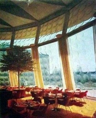 Schaefer Center — transparent Plexiglass walls of the Restaurant of Tomorrow