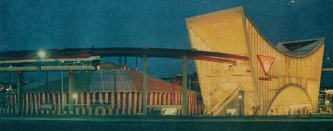 Night Monorail near Continental Circus