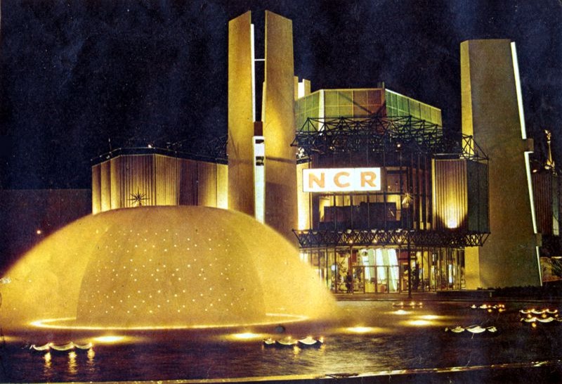 National Cash Register pavilion at night