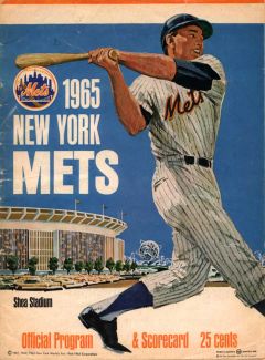 Official Mets Program and Scorecard for the 1965 season