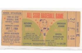1964 All Star Game ticket and Souvenir Program