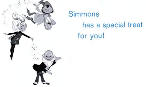 Simmons brochure interior spread