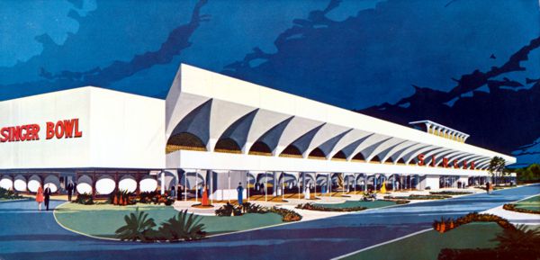 Singer Bowl postcard front