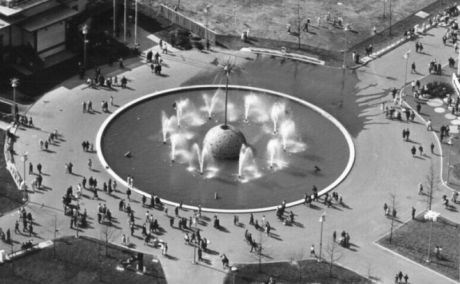 Aerial View shows the Solar Fountain