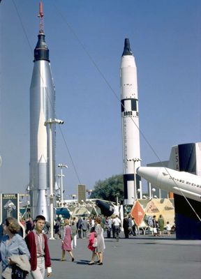 Rocket display at the US Space Park