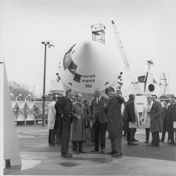 April 20, 1964 - "Shorty" Powers with unidentified officials.