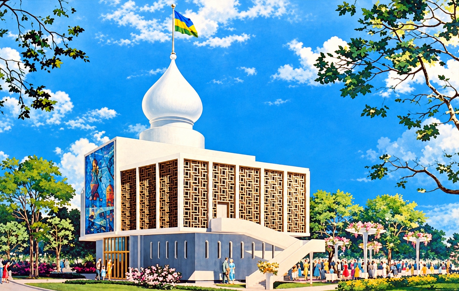 Sudan Pavilion — dome and lattice facade