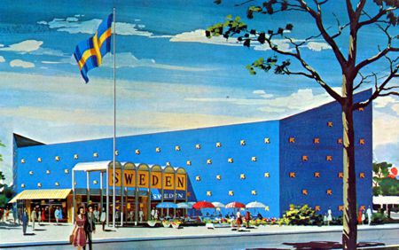 Swedish Pavilion — Exhibitor Postcard No. 87339-B
