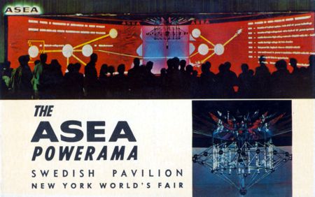 Swedish Pavilion ASEA Powerama Exhibit — Exhibitor Postcard No. 89825-B