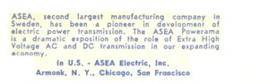 Reverse — ASEA Powerama Exhibit Exhibitor Postcard No. 89825-B