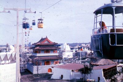 Swiss Sky Ride cross the International Area of the Fair