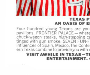 Texas Pavilions & Music Hall advertisement panel 3