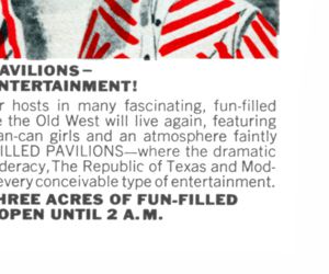 Texas Pavilions & Music Hall advertisement panel 4
