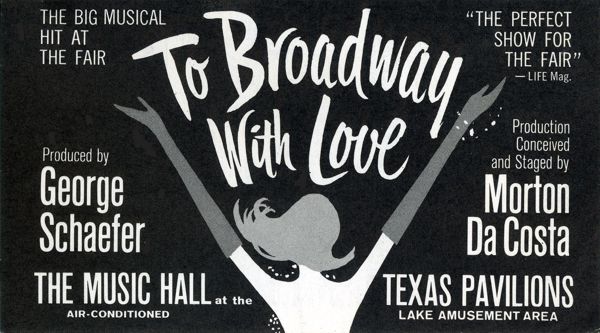 To Broadway With Love promotional flyer