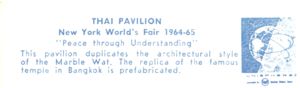 Reverse — Thailand Pavilion postcard No. 65630-B