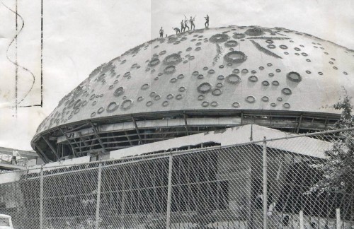 Demolition of Transportation and Travel Pavilion June 1966