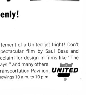 United Air Lines advertisement panel 6