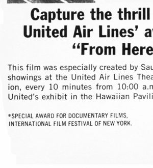 United Air Lines 1965 advertisement panel 5