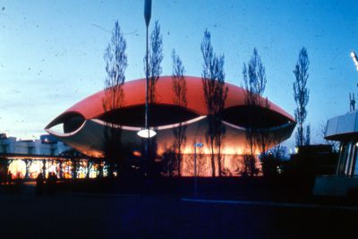 Travelers Insurance Pavilion at dusk