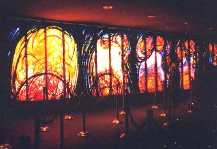 Mural inside the Travelers Insurance Companies Pavilion