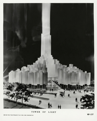 Artist's rendering of the Tower of Light NY World's Fair Publicity Photo.