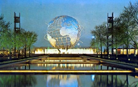 Unisphere, Night (Horizontal) postcard No. 86865-B