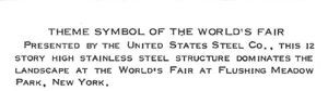 Reverse of Theme Symbol of the World's Fair postcard No. WF1