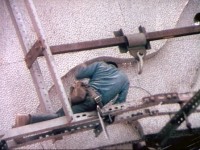 Workman Installs Frame
