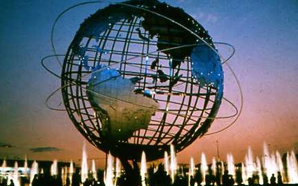 Unisphere at dusk with capital lights