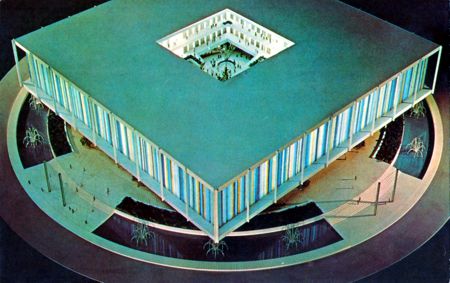 Owens-Corning Fiberglas United States Pavilion postcard No. 85086-B