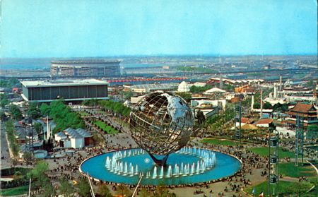 Unisphere in Fountain of the Continents official postcard No. 87425-B