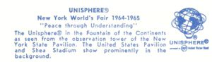 Reverse of Unisphere postcard No. 87425-B