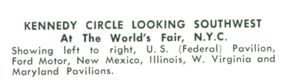 Reverse of Kennedy Circle postcard No. WF409