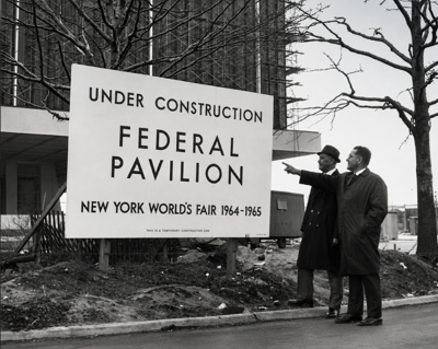 United States Pavilion under construction
