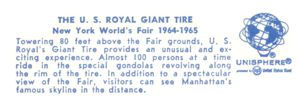 Reverse of U.S. Royal Giant Tire postcard No. 87316-B